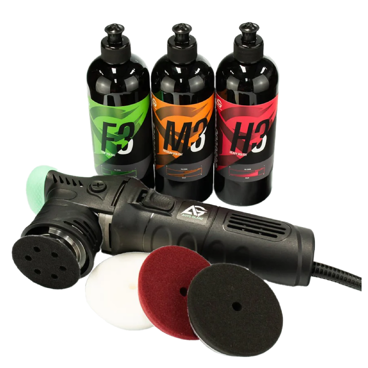 3" Dual Action Polijstmachine Kit